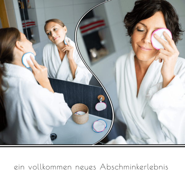 Frauen beim Abschminken mit ALVANYA Abschminkpads